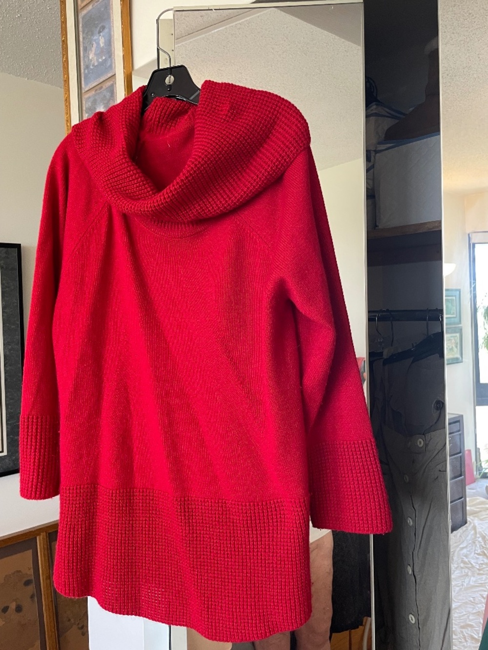 red pullover sweater